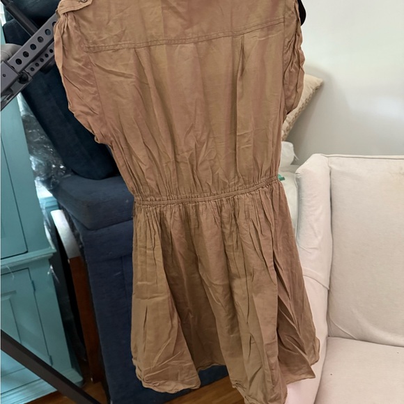 Brookstone Tan Button-Up Mini Dress - Picture 2 of 5